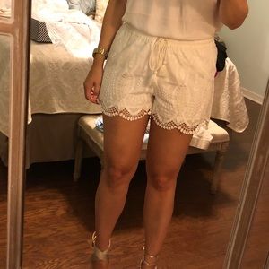 NWT Loft Ivory Eyelet Shorts